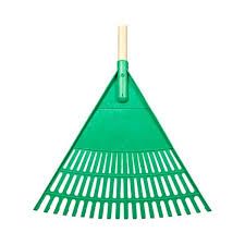 PLASTIC RAKE GREEN ROBUST