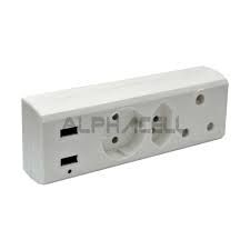 3WAY MULTIPLUG 1x5A 1x16A 1xNEW 16A USB