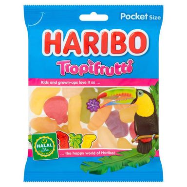 Haribo tropifrutti 100g 24 per case Halal  Dated at least 09/24