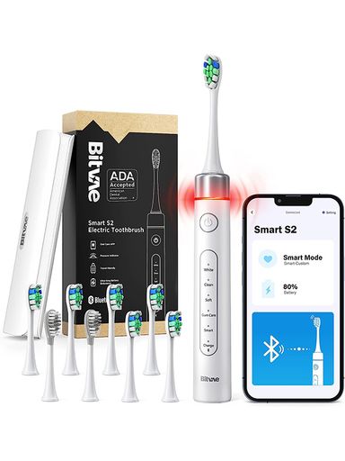 Bitvae Smart S2 Electric Toothbrush with 8 Heads for 2 Years