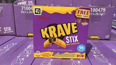 Kellogg’s krave stix milk chocolate 9x5pk  BBE 20/04/24 