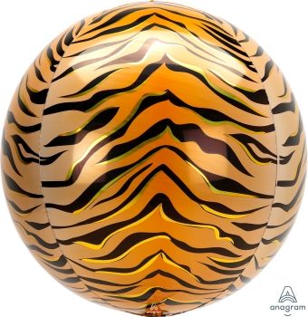 16in, 40cm, Tiger Print ORBZ Balloon