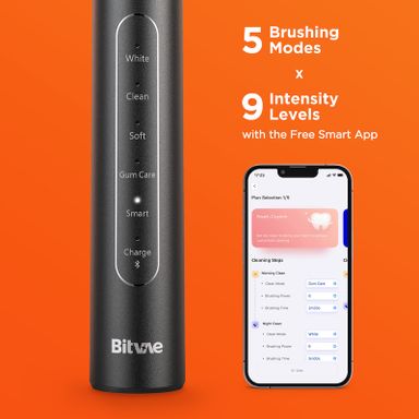 Bitvae S2+HD Smart Electric Toothbrush with Wall-mounted UV Cleaning Case, ADA Accepted, 8 Brush Heads