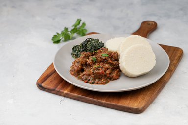 Ugali Beef stew