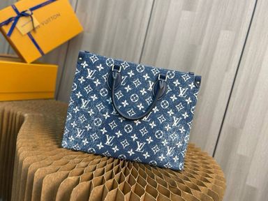  LOUIS VUITTON Denim Exterior Tote Bags