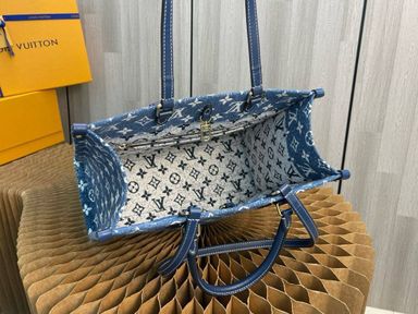  LOUIS VUITTON Denim Exterior Tote Bags