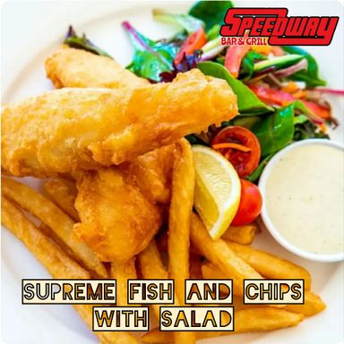 Supreme Fish & Chips with Salad 