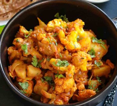 Potato Cauliflower Masala (dry curry) 