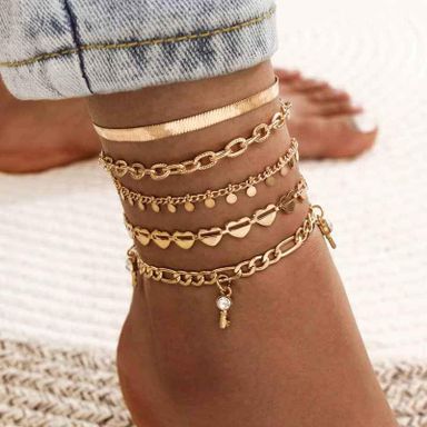 5pcs Set Anklet