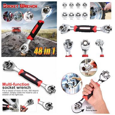 ⚖️O.F49-8-265. Universal Wrench 48 Tools In One Socket