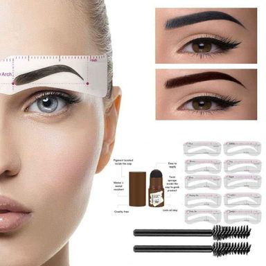 10 Eyebrow Stencil Set