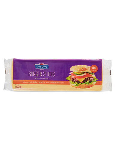 Emborg Burger Slices Coloured 1.033kg (84 slices) 