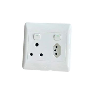 WALL SOCKET 1X3PIN 1X3PIN EURO 4X4