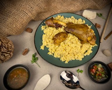 أرز مندي حجازي باللحم - Hijazi Mandi Rice with Meat
