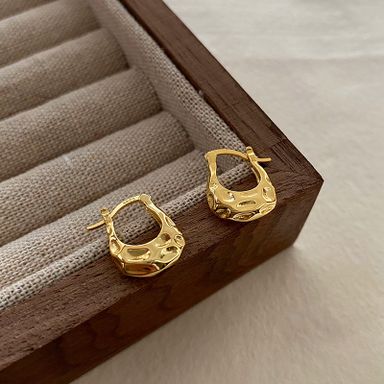 Irregular textured earrings