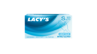 Lacy's Nitrile Gloves 100's - Blue (S) 