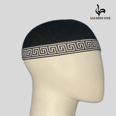 KUFI EGIPCIO CON BORDE NEGRO I BLANCO