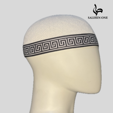 KUFI EGIPCIO CON BORDE NEGRO I BLANCO