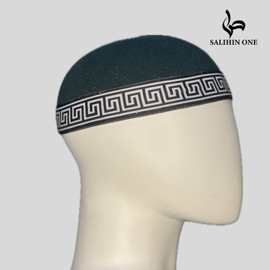 KUFI EGIPCIO CON BORDE NEGRO I BLANCO