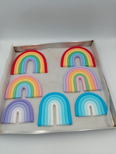 Rainbow Fondant Topper 