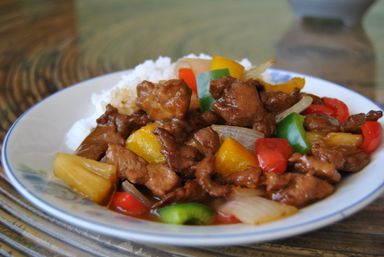 Pork Sweet & Sour Stir Fry w Pineapple