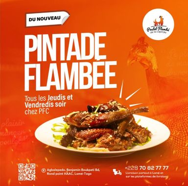 Pintade flambée 