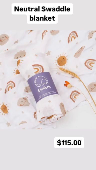 Elinfant baby muslin swaddle blanket