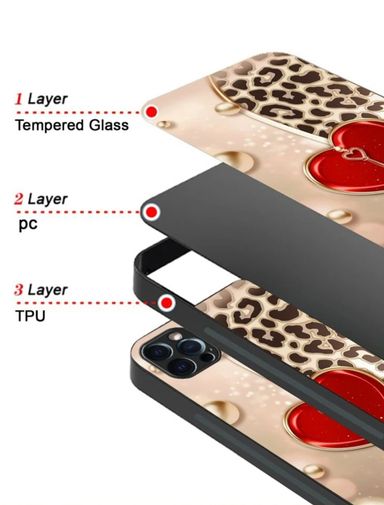 Leopard & Heart Print Case