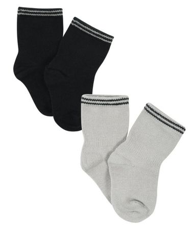 Gerber 2-pack black & grey socks 