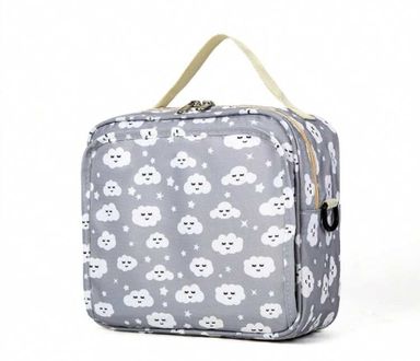 1Pc Gender Neutral grey clouds Diaper Bag 