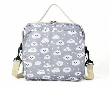 1Pc Gender Neutral grey clouds Diaper Bag 