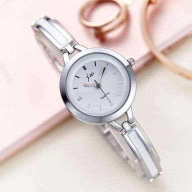 Ladies Classic Small Round Dial Bracelet Watch - Silver