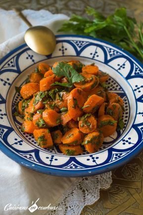 Carrot with spicy salad