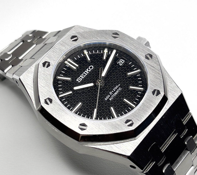 Silver Black Dial Royal Oak AP