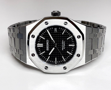 Silver Black Dial Royal Oak AP