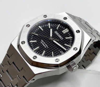 Silver Black Dial Royal Oak AP