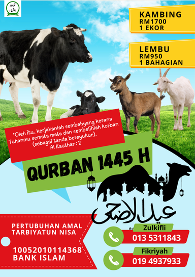 Korban 1445 H (Lembu - 1 bahagian)