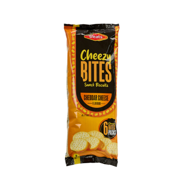 TASTY TREATS  CHEZZY BITES  6 PACK CHEDDAR 30GR.