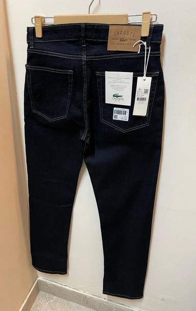 Lacoste Raw Blue Classic Logo Jeans