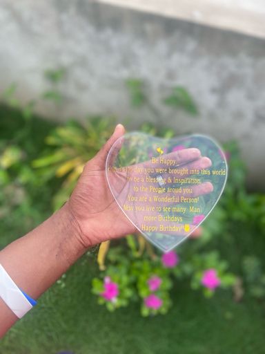 Heart Plaque with Message only