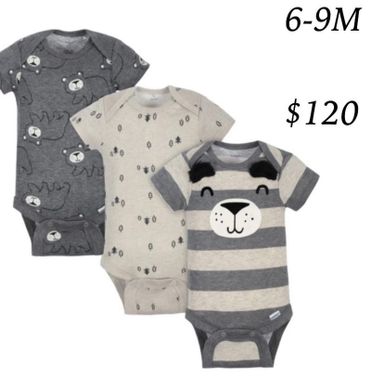 Gerber baby boys 3-pack Bears onesies 6-9 months 