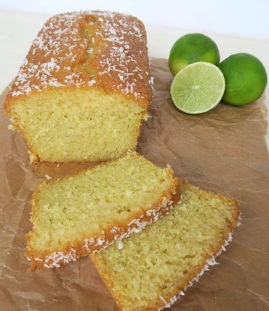 Coconut and lime loaf cake