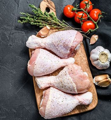 6x Pieces of Organic Bone-In, Skin-On Chicken Drumsticks