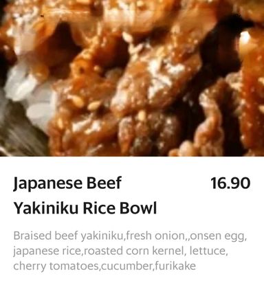 Japanese Beef Yakiniku Rice Bowl 