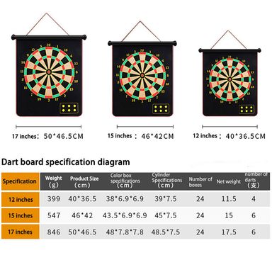 2 in 1 Magnetic & Felt Dartboard Toys