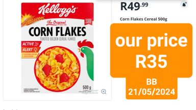 Kelloggs CORN FLAKES 500g