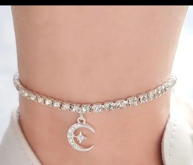 1pc Moon Star Pendant Ankle Bracelet 