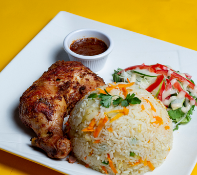 Fried rice & Chicken +Salad