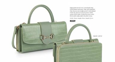 Sage green mock crock bag