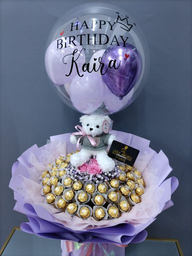 Premium Ferrero Bouquet with Balloons